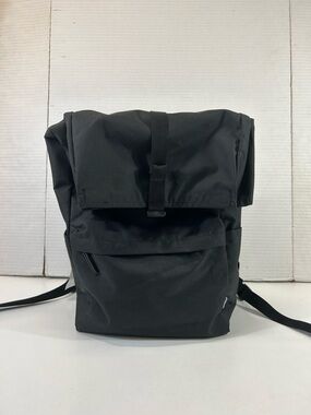 IKEA starttid 18 L Black Roll-Top laptop Backpack with Front Pocket